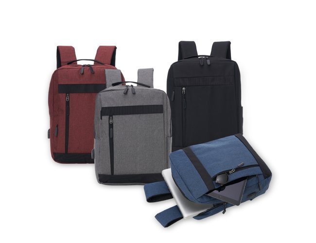 Mochila de Nylon USB 21L Personalizada