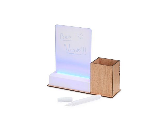 Quadro de Mensagens LED com Porta-caneta Personalizado