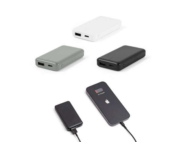 SHERYL. Bateria Port�til em ABS 100% reciclado (4.000 mAh) Personalizada