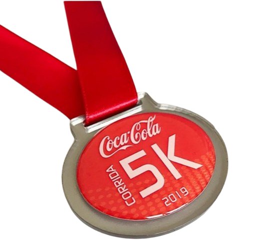 Medalha Redonda em Acrílico Personalizada