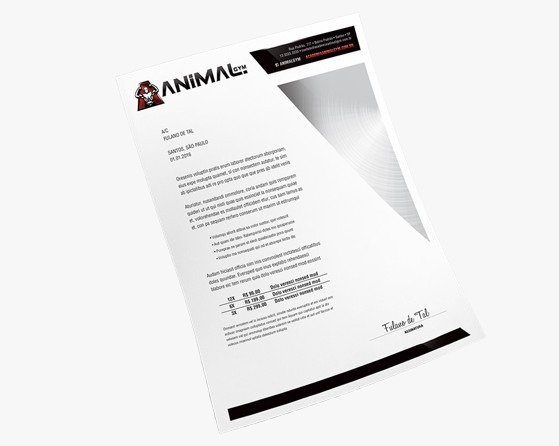 Carta tamanho A4 Personalizada